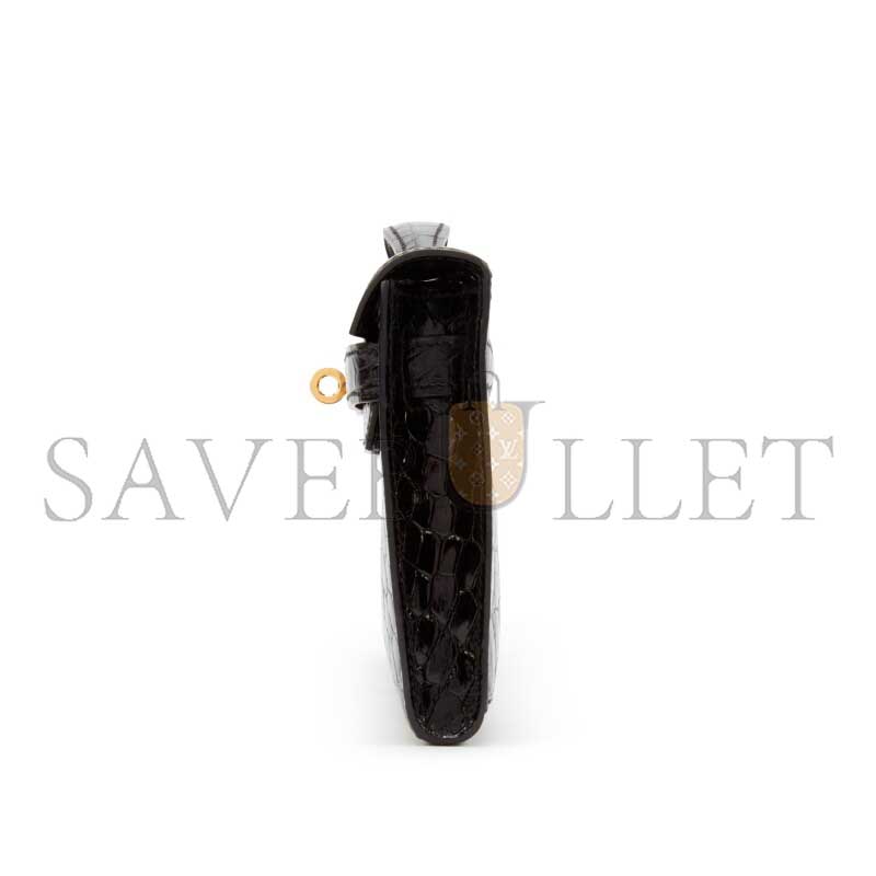 H**mes MASTER KELLY CUTBLACK POROSUS SHINYCROC GHW (31*13*2cm)